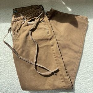 Wild Fable Brown Waist Tie Low Rise Baggy Wide Leg Jeans